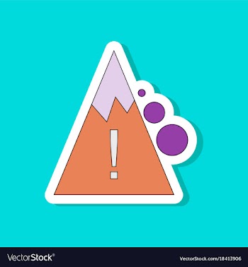 Paper sticker on stylish background mountain vector image