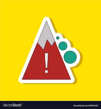 Paper sticker on stylish background mountain vector image