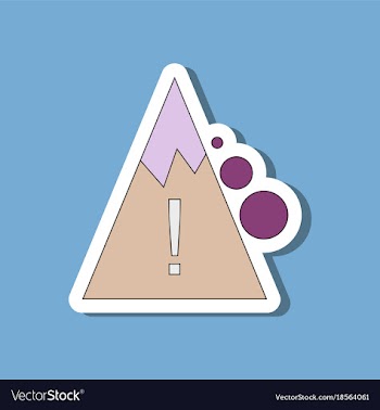 Paper sticker on stylish background mountain vector image