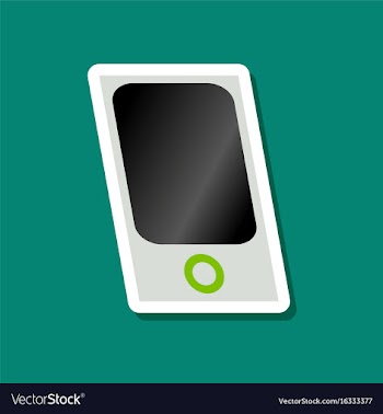 Paper sticker on stylish background mp3 player vector image