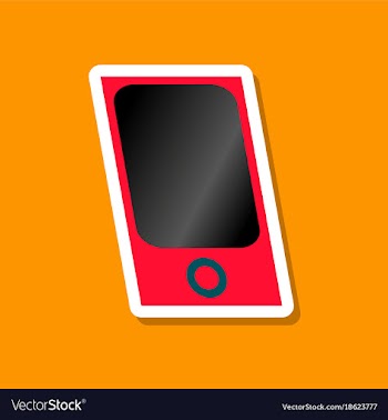 Paper sticker on stylish background mp3 player vector image