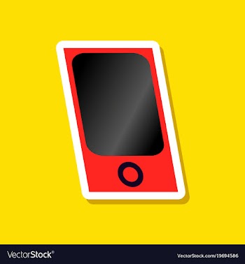 Paper sticker on stylish background mp3 player vector image