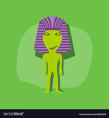 Paper sticker on stylish background mummy vector image