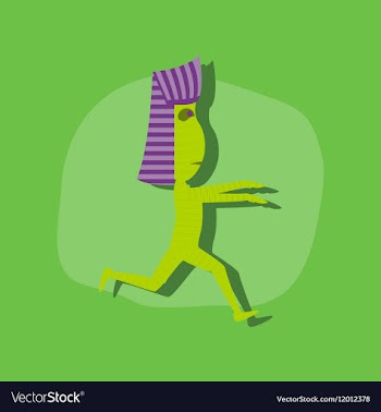 Paper sticker on stylish background mummy vector image