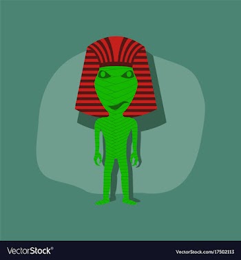 Paper sticker on stylish background mummy vector image