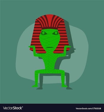 Paper sticker on stylish background mummy vector image