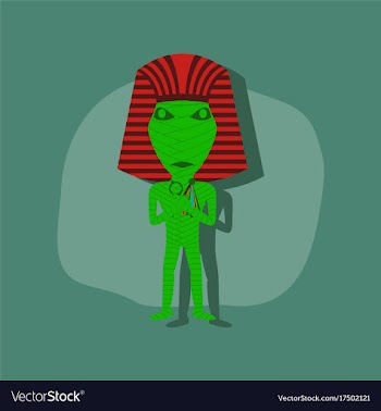 Paper sticker on stylish background mummy vector image