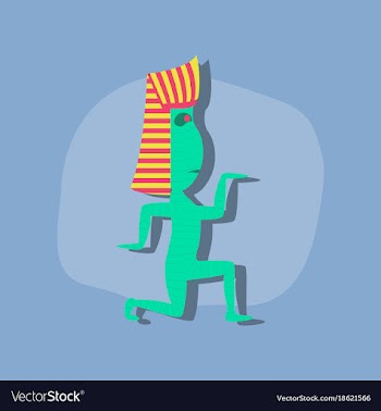 Paper sticker on stylish background mummy vector image