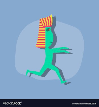 Paper sticker on stylish background mummy vector image