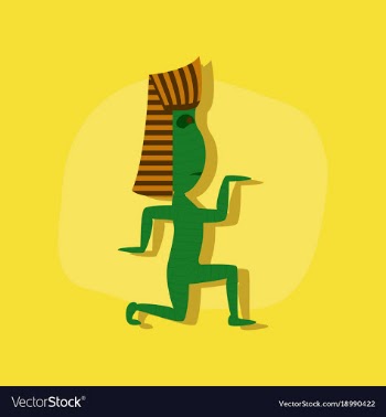 Paper sticker on stylish background mummy vector image