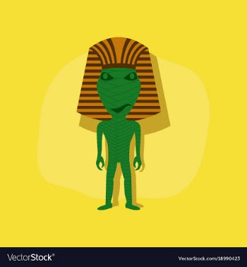 Paper sticker on stylish background mummy vector image