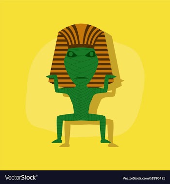 Paper sticker on stylish background mummy vector image