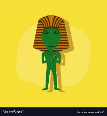 Paper sticker on stylish background mummy vector image