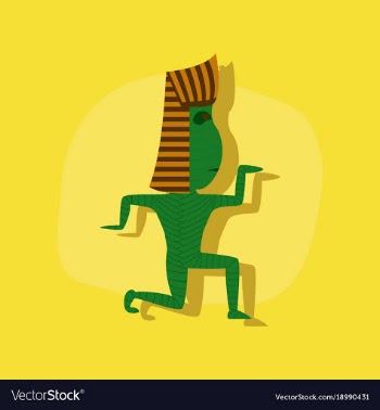 Paper sticker on stylish background mummy vector image
