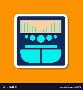 Paper sticker on stylish background music center vector image
