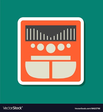 Paper sticker on stylish background music center vector image