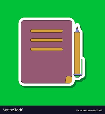 Paper sticker on stylish background notebook and vector image