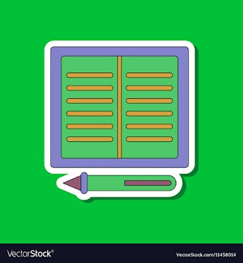 Paper sticker on stylish background notebook and vector image