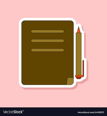 Paper sticker on stylish background notebook and vector image