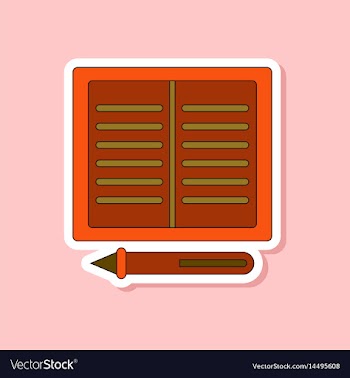 Paper sticker on stylish background notebook and vector image