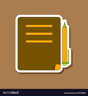 Paper sticker on stylish background notebook and vector image