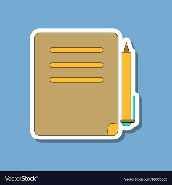 Paper sticker on stylish background notebook and vector image