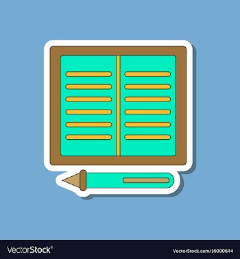 Paper sticker on stylish background notebook and vector image