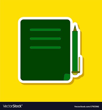 Paper sticker on stylish background notebook and vector image