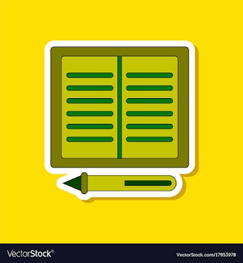 Paper sticker on stylish background notebook and vector image