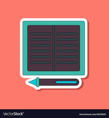 Paper sticker on stylish background notebook and vector image