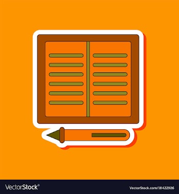Paper sticker on stylish background notebook and vector image