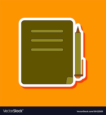 Paper sticker on stylish background notebook and vector image