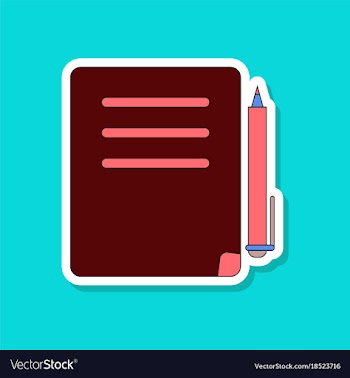Paper sticker on stylish background notebook and vector image