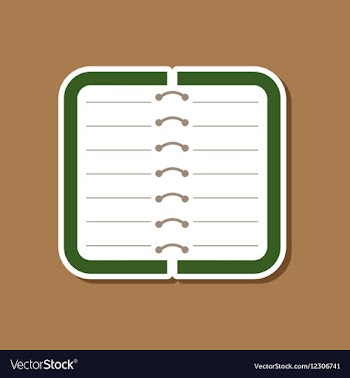 Paper sticker on stylish background notebook vector image