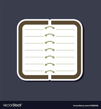 Paper sticker on stylish background notebook vector image