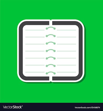 Paper sticker on stylish background notebook vector image