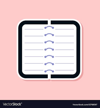 Paper sticker on stylish background notebook vector image