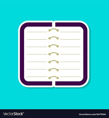 Paper sticker on stylish background notebook vector image