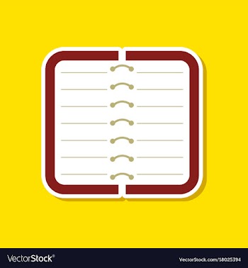 Paper sticker on stylish background notebook vector image