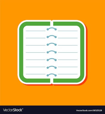 Paper sticker on stylish background notebook vector image