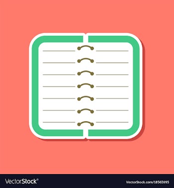 Paper sticker on stylish background notebook vector image