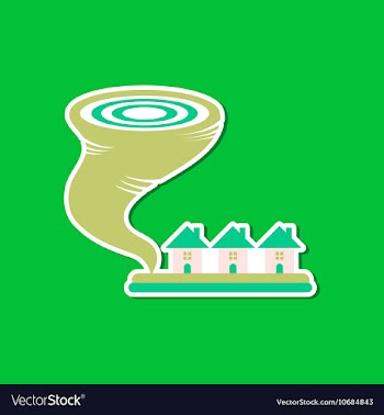 Paper sticker on stylish background of disaster vector image