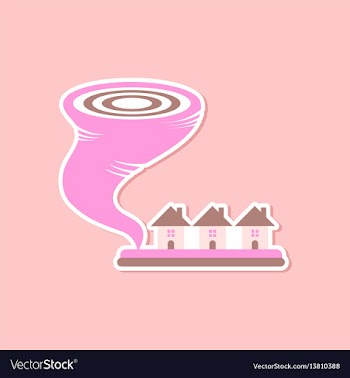 Paper sticker on stylish background of disaster vector image