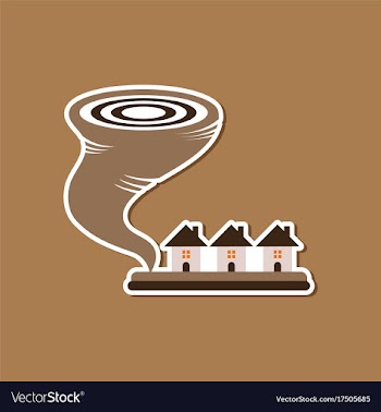 Paper sticker on stylish background of disaster vector image