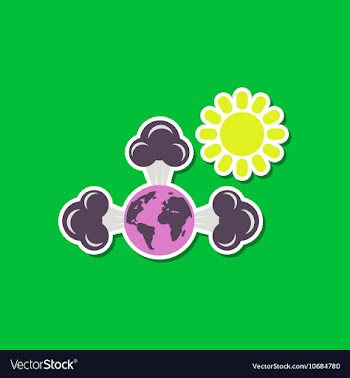 Paper sticker on stylish background of earth vector image