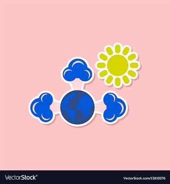 Paper sticker on stylish background of earth vector image