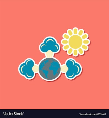 Paper sticker on stylish background of earth vector image