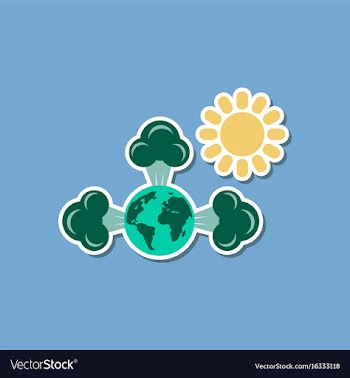 Paper sticker on stylish background of earth vector image