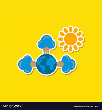 Paper sticker on stylish background of earth vector image