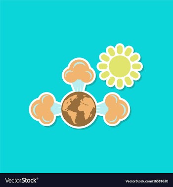 Paper sticker on stylish background of earth vector image